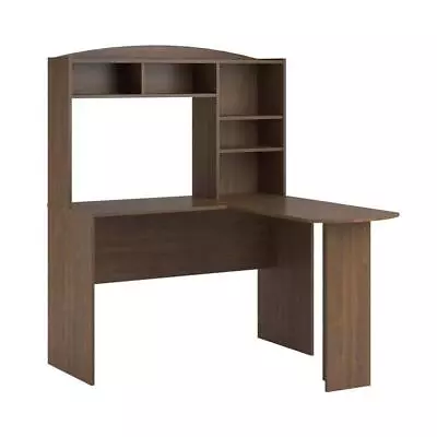 Ameriwood Home Desk W/ Hutch Gullberry Cubbies Hutch Open Back Shelves Walnut • $157.63