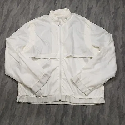 Vintage Field And Stream Windbreaker Jacket Mens Large White Zip Up Hooded • $15.99