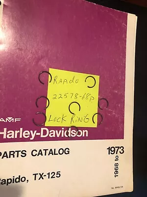 $5.75 • Buy 1969 Harley  Aermacchi   Rapido 125cc  Lock Ring 22578-68p (1) N O S Amf