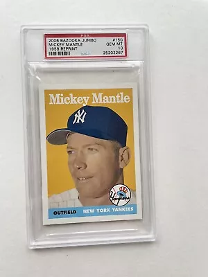 Mickey Mantle 2006 Topps Bazooka Jumbo 1958 #150 Card PSA 10 Gem Mint • $996