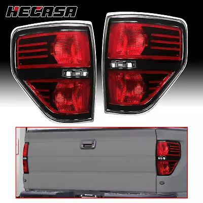 For Ford F150 F-150 09-14 Raptor Black Pickup Tail Lights Brake Lamps LH+RH • $45.30