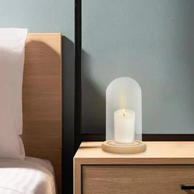 £15.02 • Buy Glass Dome Cloche Bell Jar Wooden Base Showcase Display Case Portable