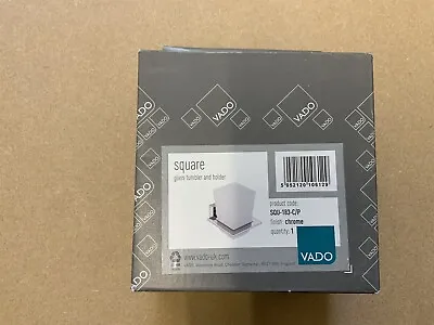 £31 • Buy Vado Square Glass Tumbler And Chrome Holder SQU-183-C/P