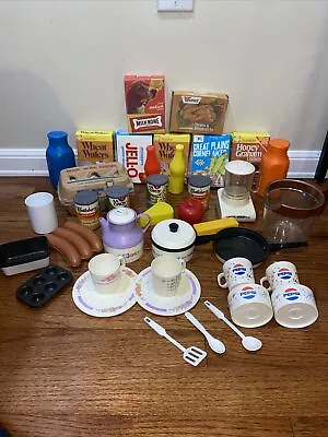 $29.99 • Buy Vintage Lot 49 Mini Brand Name Play Pretend Kitchen Food Dishes Pans Pot Pepsi