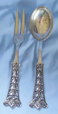 Antique Norwegian 830 Silver Serving Fork & Spoon MAGNUS AASE • $85