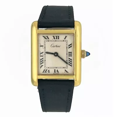 Authetic Cartier Must Mechanical Ladies Watch Roman Dial Vermeil Argent RARE • $999.99