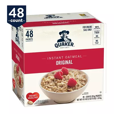 Quaker Instant Oatmeal Original Individual Packets 48 Ct 💪💪💪💪💪 • $21.50