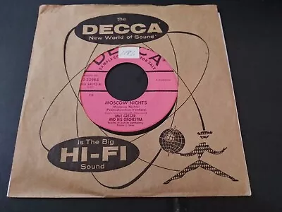 Max Greger - Moscow Nights VG+ Original Promo 45RPM DECCA 9-30984 Record 1959 • $19.99