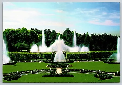 Longwood Gardens Kennett Square Pennsylvania Main Fountain Postcard UNPOSTED • $2.98