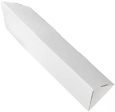 Triangle Corrugated Cardboard Mailing Tubes 2  X 18 1/4  White Pack Of 50 Fo • $96.99