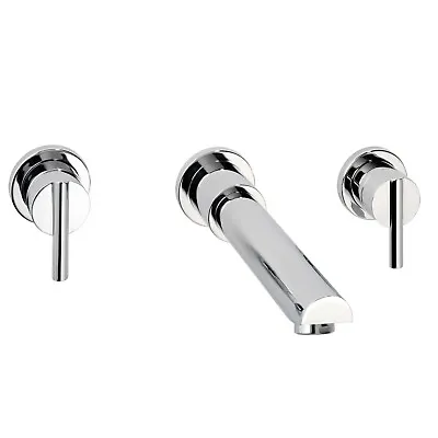 £28.49 • Buy NEW Wall Mounted Basin Mixer Tap With Flip Waste Chrome - CLEARANCE PRICE 