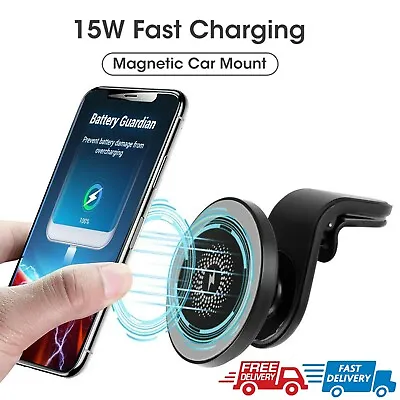 15W Wireless Car Charger Phone Holder Mount Mag Safe For IPhone 12 13 Pro Max Au • $18.87