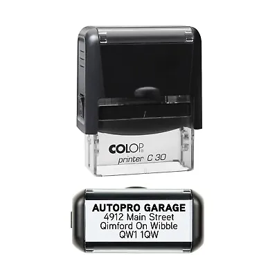 Personalised Garage Rubber Stamp Self Inking - Service History Etc - C30 • £17.49