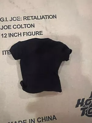 1/6 Scale Hot Toys MMS206 Joe Colton GI Joe Retaliation Black T Shirt • $30.99