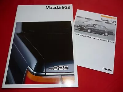 Mazda 929 Type HC LX 2.0i GLX 2.2i GLX 3.0i V6 Brochure + Price List From 1987 • $10.64