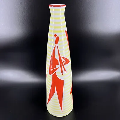 $565 • Buy Vintage 16  Art Deco Zsolnay Pecs Hungary Jazz Figures Janos Torok Vase