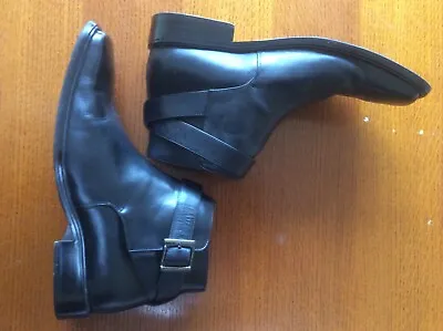 Men’s Black Leather Italian (Paulo Vandini) Dress Shoes Size 41 Barely Worn. • £15