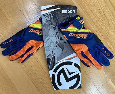 Moose Racing SX1 Gloves For Motorcross MX Dirt Bike Offroad Riding - L (size 9) • $19.99