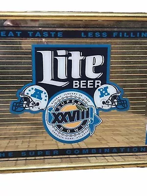 Miller Light Beer Mirror Super Bowl XXVIII • $33