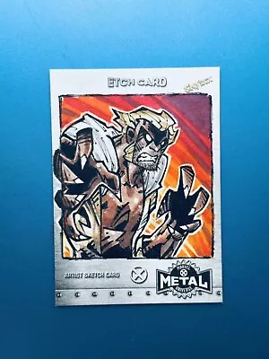 2020 Upper Deck X-men Metal Etch Sketch Card Sabretooth By Jarod Vickery • $100