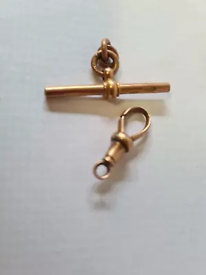 Vintage 9ct Rose Gold T-Bar & Dog Clip !! 6.2 Grams ! • £175