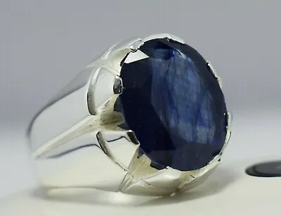 Sapphire Ring Men's Blue Sapphire Sterling Silver Real Gemstone Handmade Rings • $199