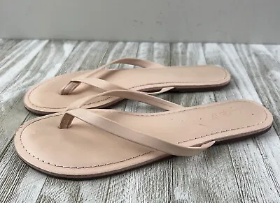 J Crew 7 Pink Sorrento Thong Sandals Faux Leather • $8.69