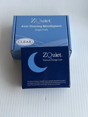 ZQuiet Anti-Snoring Mouthpiece Clear- Comfort Size #2 Single Refill Pack &Case • $84.30
