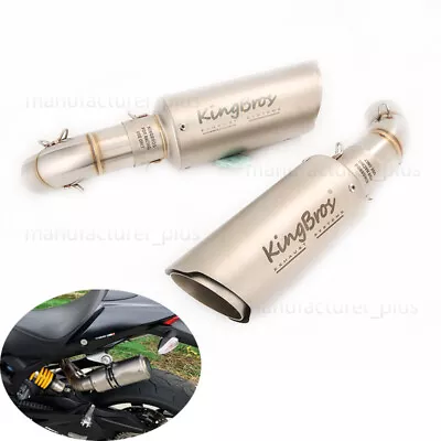 For Ducati Monster 696 796 1100 Exhaust Tips Dual-outlet Mid Pipe 51mm Mufflers • $170.99