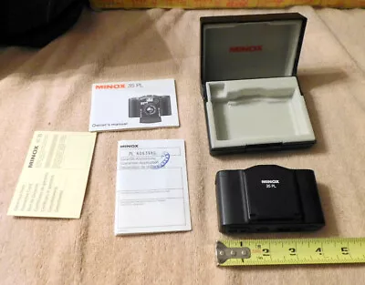 Vintage Minox 35 PL Camera With Box & Manual Untested Needs Battery AS IS • $71.52