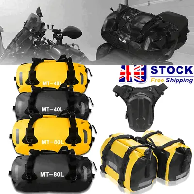 Waterproof Motorcycle Bike Pannier Bag Cycling Travel RearSeat Carriy 30/40L/80L • $53.98