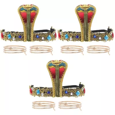  3 Set Metal Snake Headband Bracelet Miss Hair Accesories Accessories For • £17.68