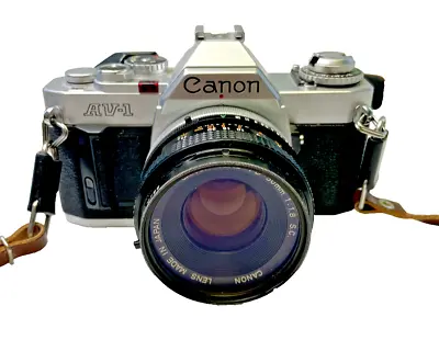 Canon AV-1 35mm Camera With A Canon FD 50mm 1.8 S.C Lens • £103.24
