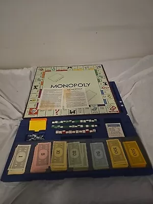 Rare Vintage 1973 Monopoly Special Edition Blue Travel Carrying Case Unique • $13.99