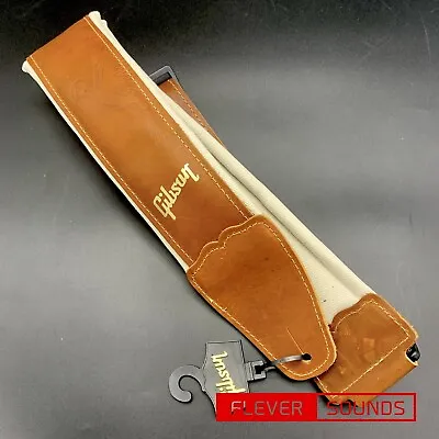 Gibson Guitar Leather Strap Montana Comfort Strap Original Bird Inlay ASAC-TAN • $119.99