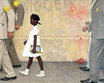 Print - Norman Rockwell's  The Problem We All Live With  (Black Lives Matter) • $12.34