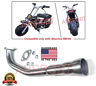 Exhaust Header For Massimo Mini Bike MB100 Mini Bike Off-Road Motorcycle. • $45.80