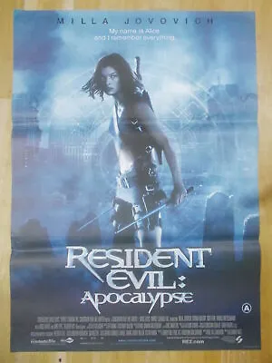 RESIDENT EVIL (APOCALYPSE) 2004 Milla Jovovich Rare Film Poster India Orig ENG • £230.55