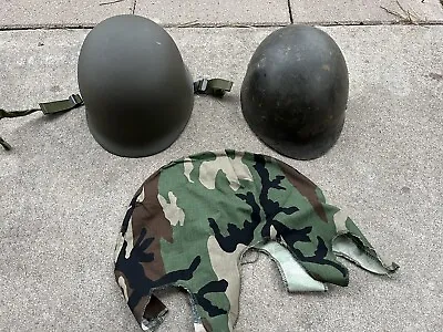 US Military M1 Combat Helmet With Cover Liner And Suspension Medium Size • $65