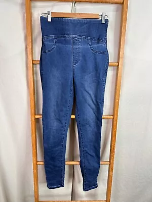 Decjuba Denim Maternity Pants Womens 12 Blue Stretch Skinny Leg Cotton Blend • $17.77