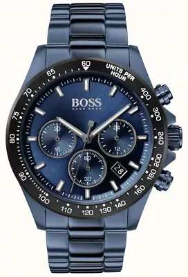 £63 • Buy BOSSBOSS | Men's | Hero Sport Lux | Blue Steel Bracelet | Blue Dial |