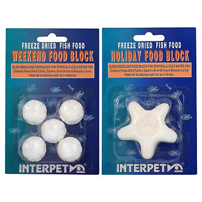 Interpet Auto Lcd Feeder Freeze Dried Fish Food Block Holiday Weekend Timer Feed • £4.45