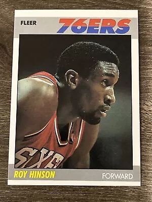 Roy Hinson 1987 Philadelphia 76ers 87-88 Fleer Basketball #51 Of 132 Sharp Fresh • $1