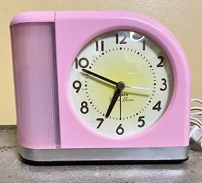 WESTCLOX 43000X Big Ben Moon Beam Light Alarm Clock Retro MCM Style Pink “READ” • $26.99