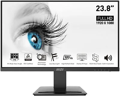 MSI PRO MP243X 24  FHD Business Flat IPS Monitor 100Hz/1ms Build-in Speaker • $67.99