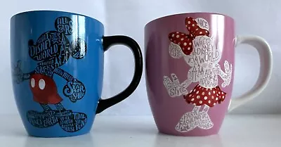 New Disney Parks Mickey Mouse Minnie Mouse Coffee Mugs Walt Diney World Ceramic • $29.99