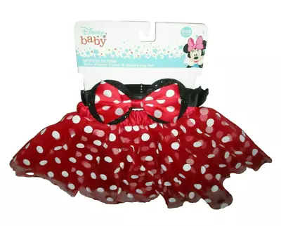 Disney Baby Minnie Mouse Tutu Headwrap Set Halloween Costume Infant 0-12 Months • $5