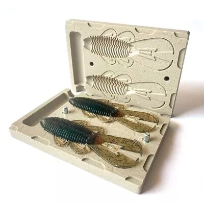 Soft Plastiс Mold Fishing Lures 2 Cavity Googan Bandito Bug 4'' • $40