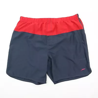 Speedo Men's 8  Mesh Lined Swim Trunks Shorts Quick Dry Polyester 2XL XXL 38-42  • $14.99