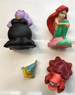 Vintage DISNEY Little Mermaid Bath Toy Figure Lot 1992 Ursula Flounder • $50.57